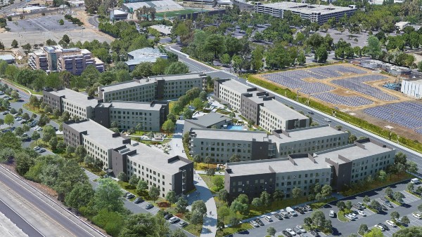 Toàn cảnh Đại học California State, Sacramento từ trên cao